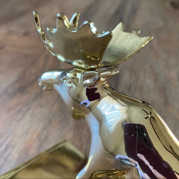 Brass Moose Christmas Stocking Holder - Picture 9 of 12